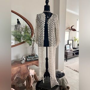 NWOT Artisan Flair Embroidered Duster Cardigan
